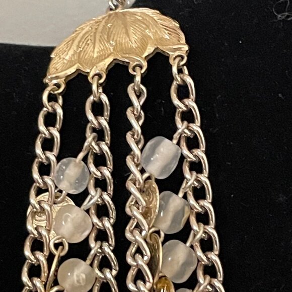 Vintage Multi Strand Gold Coin Necklace Stamped Japan - Picture 6 of 9